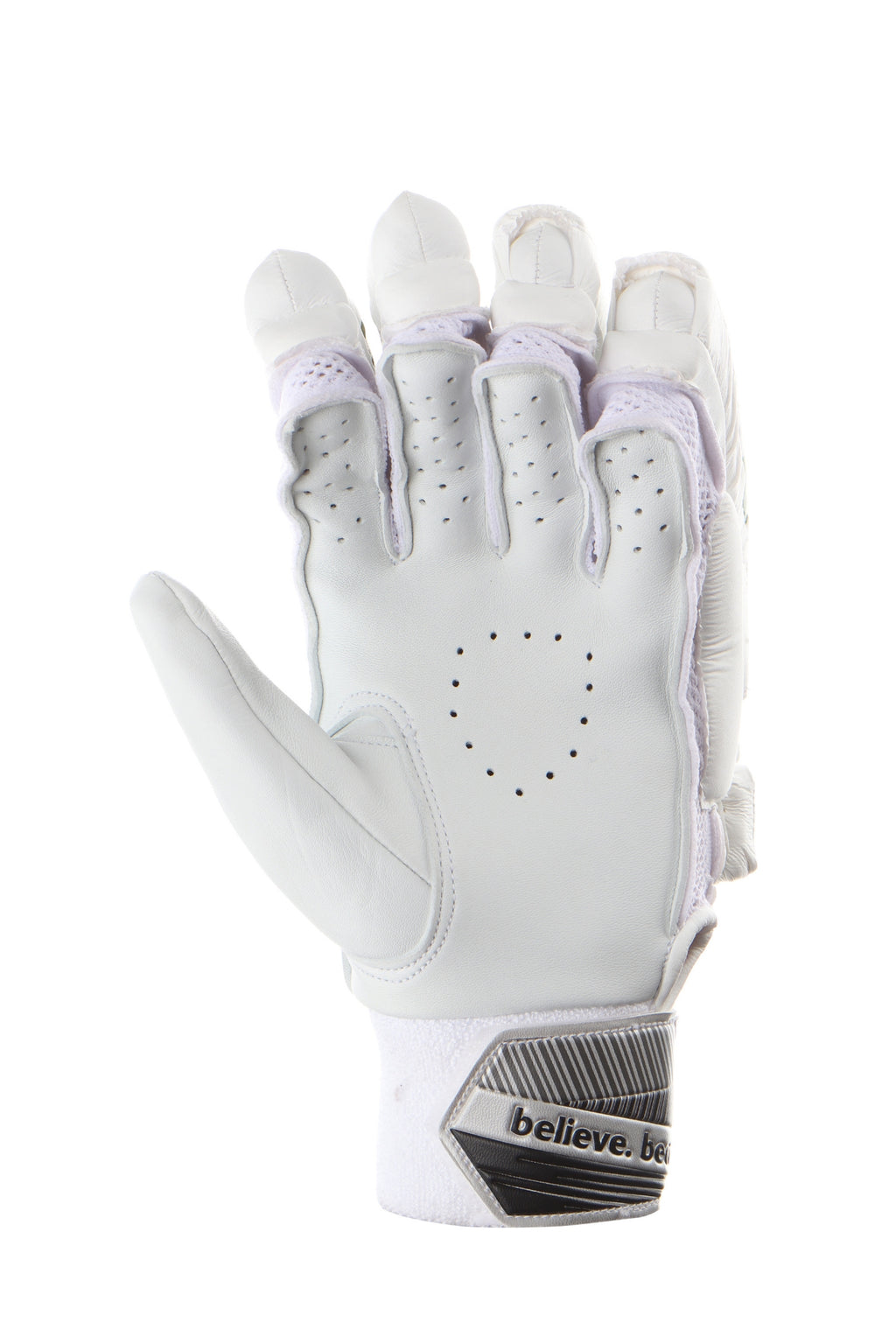 Premium leather palm view of SG HP 33 Right Hand Men's Cricket Batting Gloves at Alberta Cricket Store.