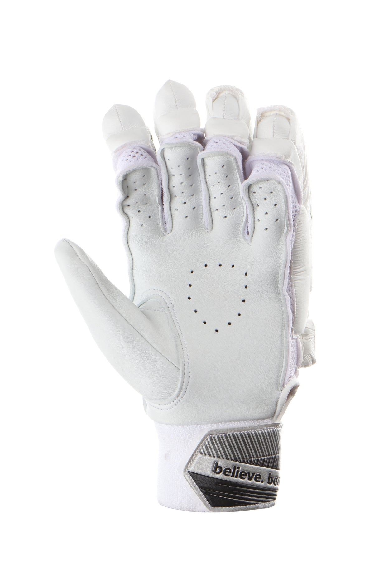 Premium leather palm view of SG HP 33 Right Hand Men's Cricket Batting Gloves at Alberta Cricket Store.