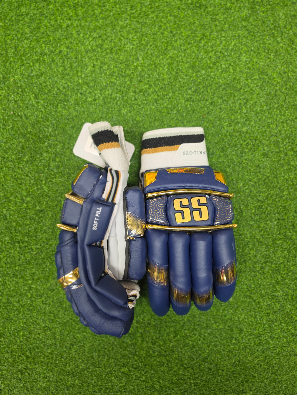 Pair of SS Super Test Mumbai Indians IPL Edition Cricket Batting Gloves with Soft Fill Protection