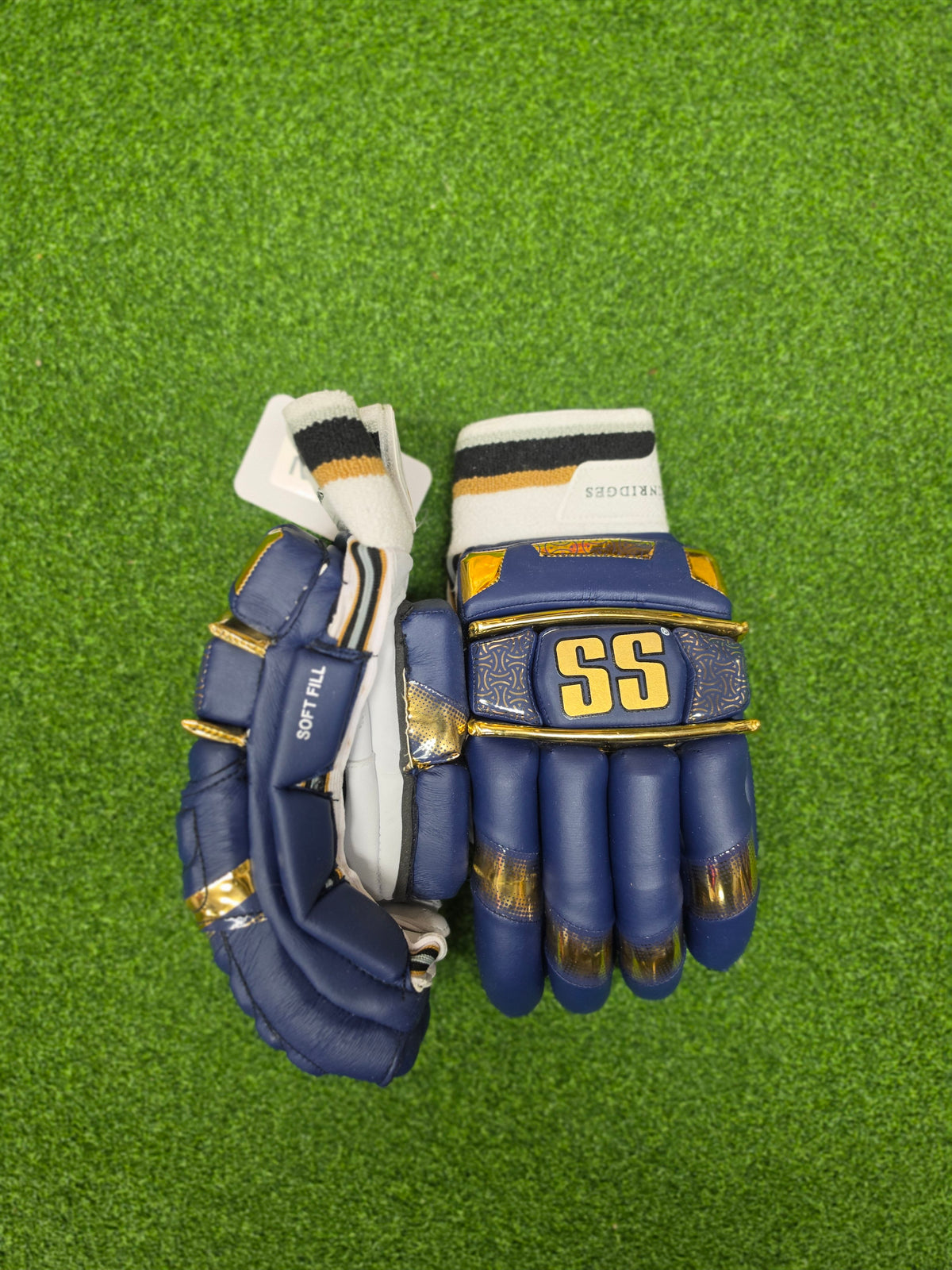 Pair of SS Super Test Mumbai Indians IPL Edition Cricket Batting Gloves with Soft Fill Protection