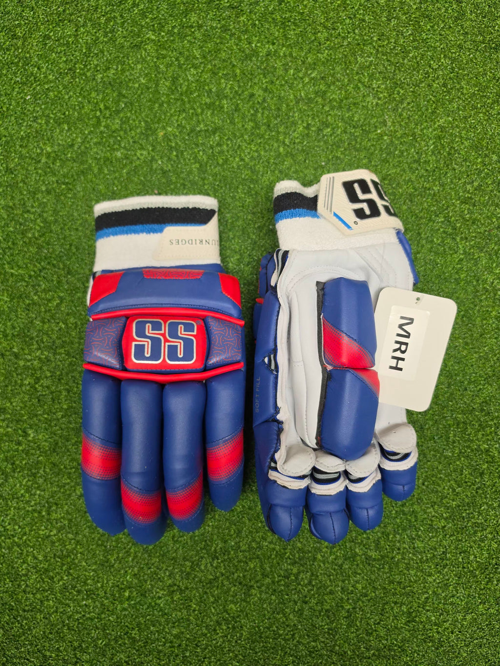 SS Super Test Gujarat Titans IPL Edition Cricket Batting Gloves in Blue and Red