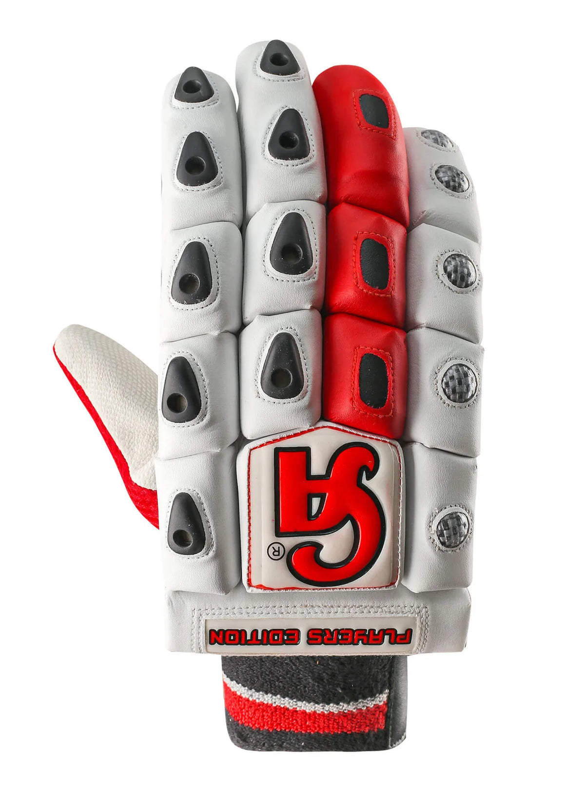 High density foam finger protection blocks on CA Plus Player Edition Batting Gloves - Alberta Cricket Store