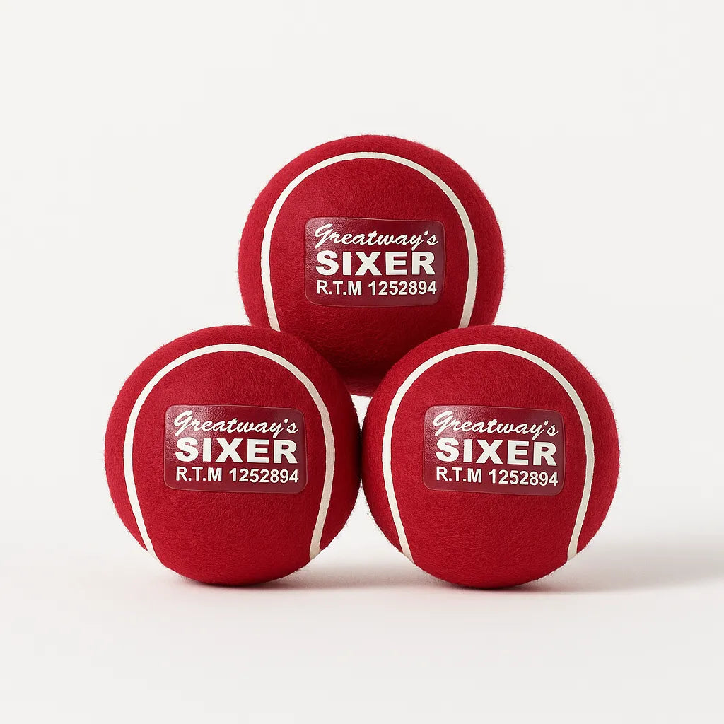 Sixer Heavy Cricket Tennis Ball – Red (Box of 12)