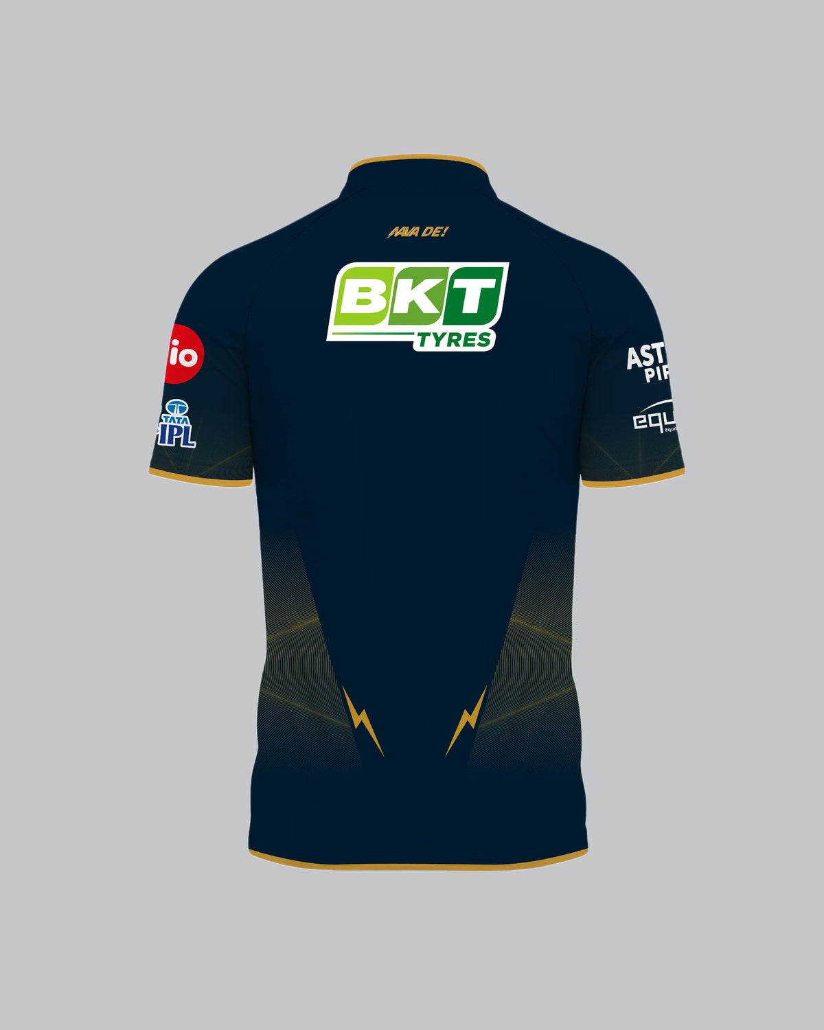 Gujarat Titans Official Match Edition IPL 2026 Jersey - Back view.