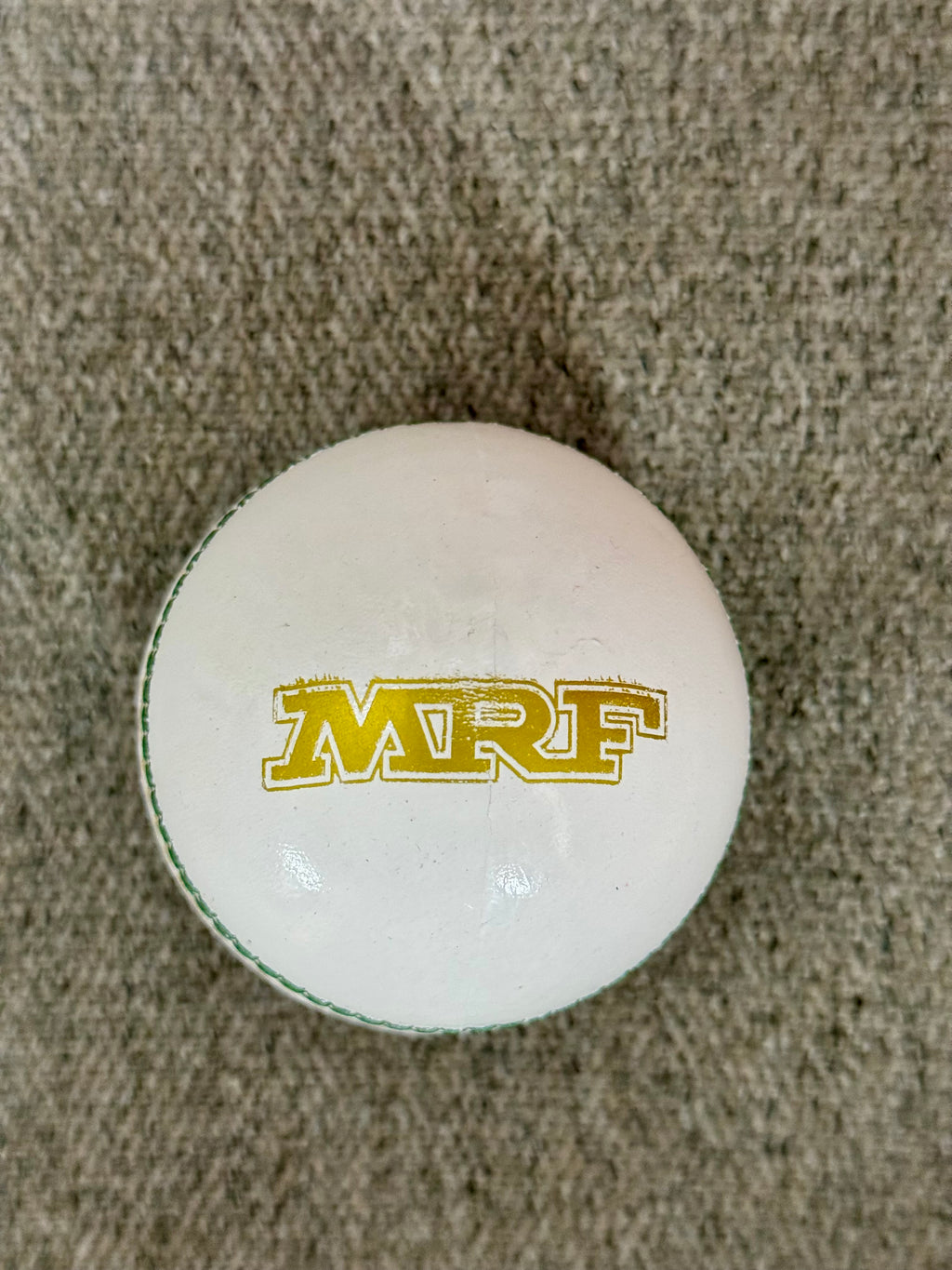 MRF GENIUS CRICKET LEATHER BALL WHITE