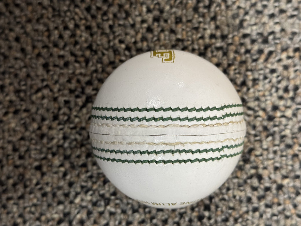 MRF GENIUS CRICKET LEATHER BALL WHITE