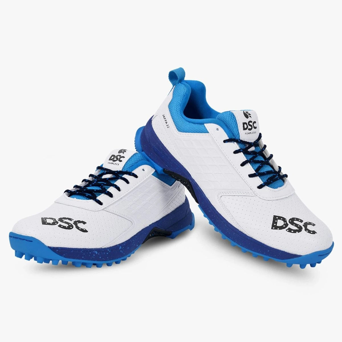 DSC Jaffa 22 Cricket Shoes White Navy Blue online promotion