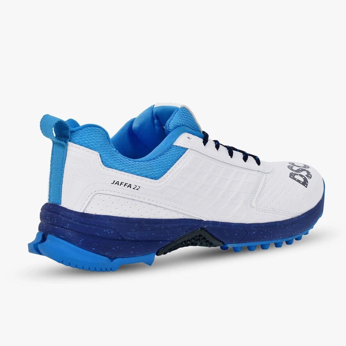 DSC Jaffa 22 Cricket Shoes White Navy Blue online promotion