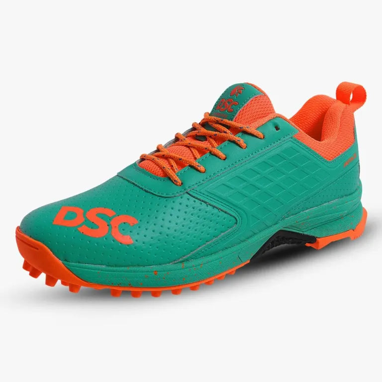 DSC Jaffa 22 Cricket Shoes Green/Orange – + Free SG RP Ecolite Batting Gloves (Right or Left Hand) — or choose another f