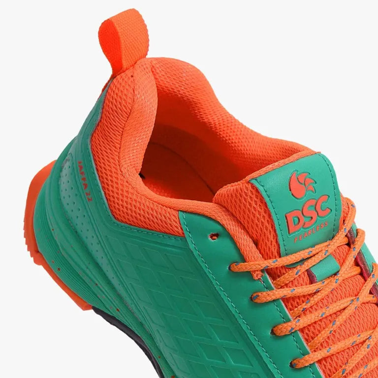 DSC Jaffa 22 Cricket Shoes Green/Orange – + Free SG RP Ecolite Batting Gloves (Right or Left Hand) — or choose another f