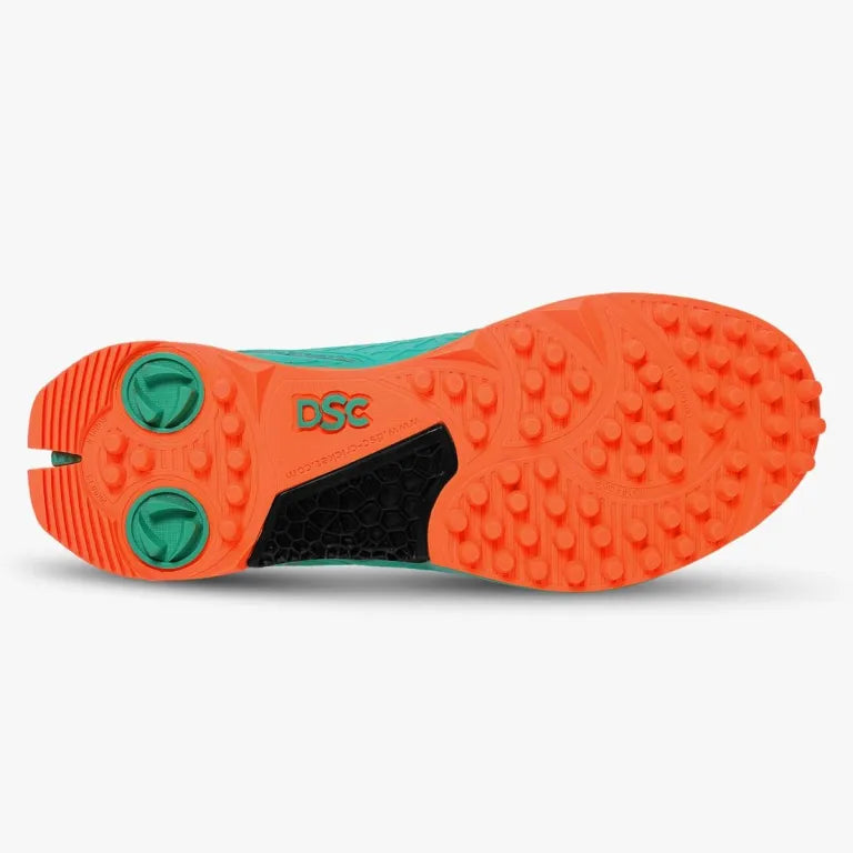 DSC Jaffa 22 Cricket Shoes Green/Orange – + Free SG RP Ecolite Batting Gloves (Right or Left Hand) — or choose another f