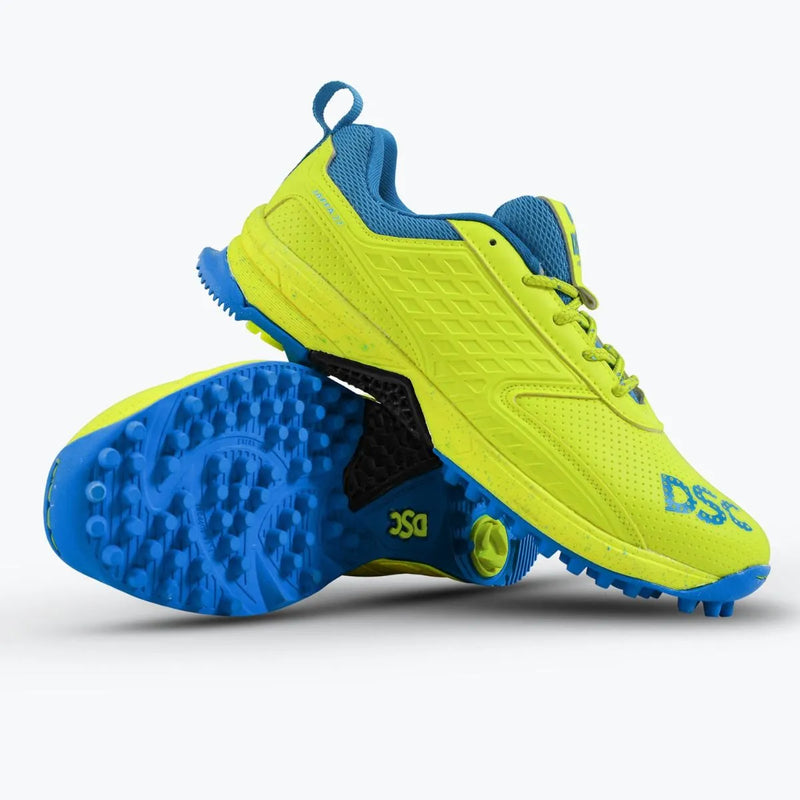 DSC Jaffa 22 Cricket Shoes Fluro Yellow/White –+ Free SG RP Ecolite Batting Gloves (Right or Left Hand) — or choose another free item (select one only)