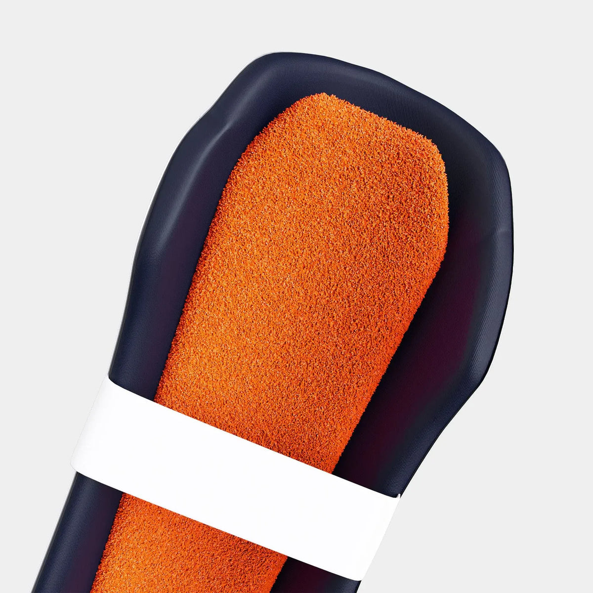Moonwalkr Keeping Shin Guards navy blue strap with holographic branding at Alberta Cricket Store