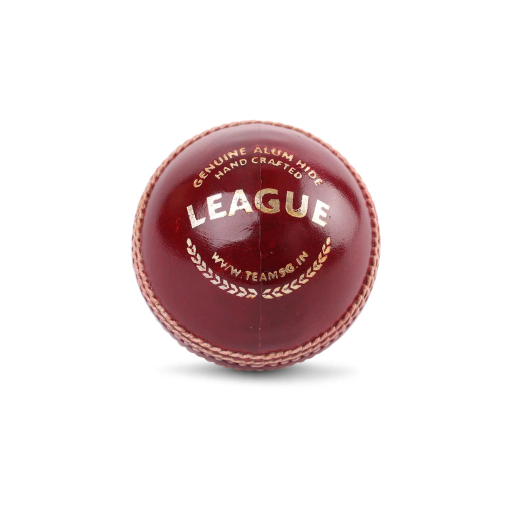SG League Cricket Leather Ball Red