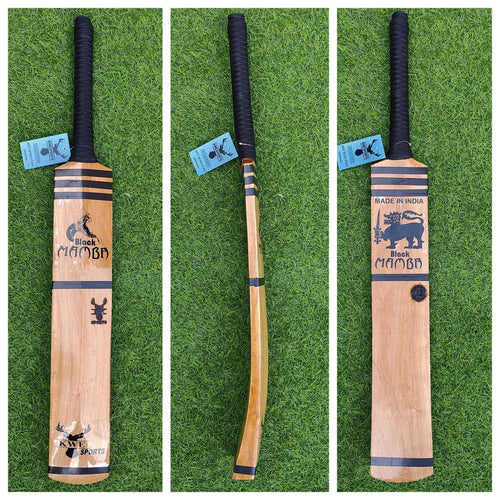 Bandook Mamba 34 Inch Kashmir Willow Cricket Bat - Long Blade (LB) - Front View