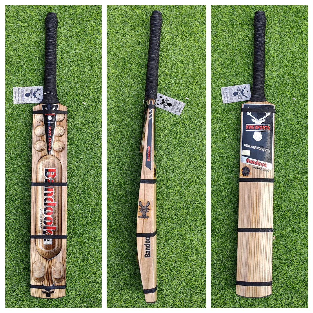 Bandook Upper Blade Kashmir Willow Cricket Bat - Short Handle (SH) - Front View