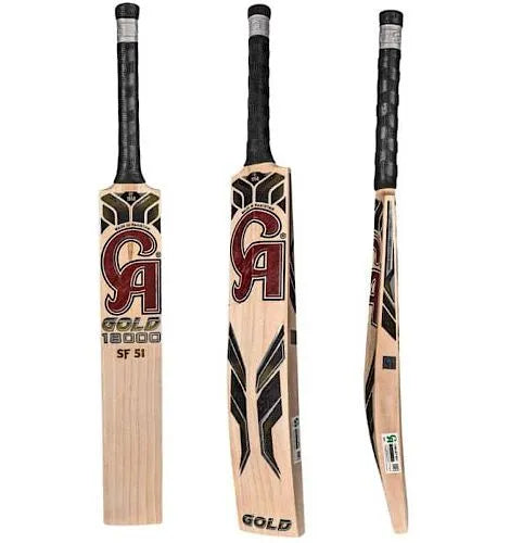 CA Gold 18000 Sahibzada Farhan English Willow Cricket Bat - Short Handle (SH) - Front View
