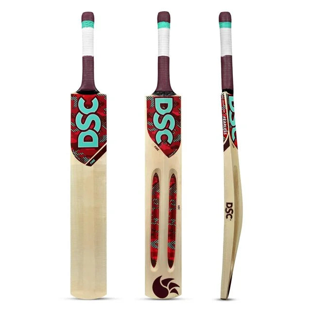 DSC Fire Tennis Dominating Strokes Kashmir Willow Cricket Bat - Short Handle (SH) - Front View