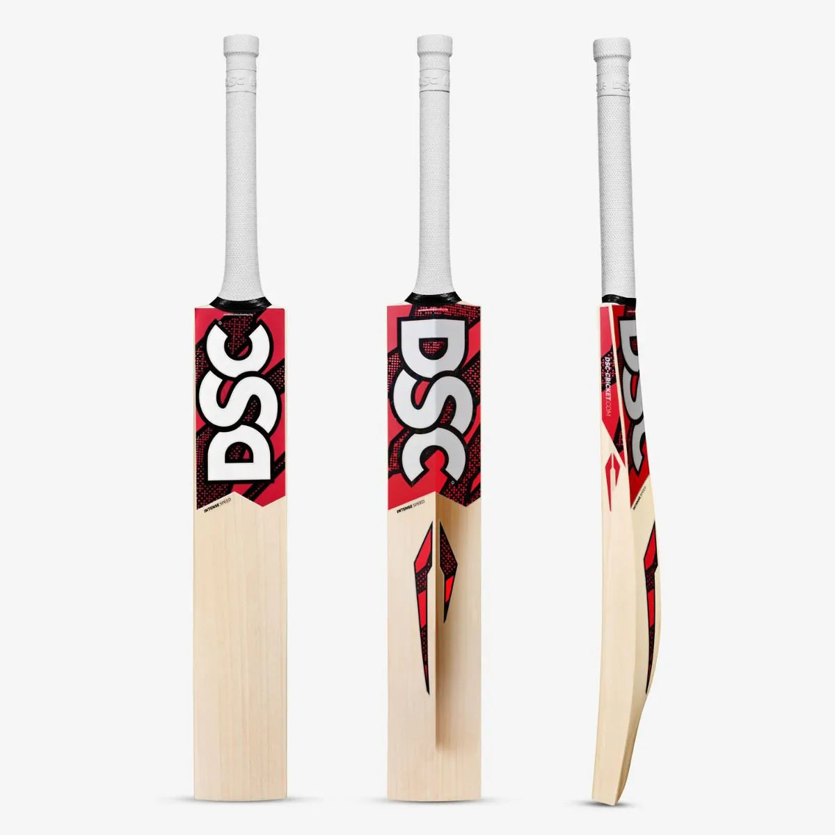 DSC Intense Speed English Willow Cricket Bat - Short Handle (SH) - Front View