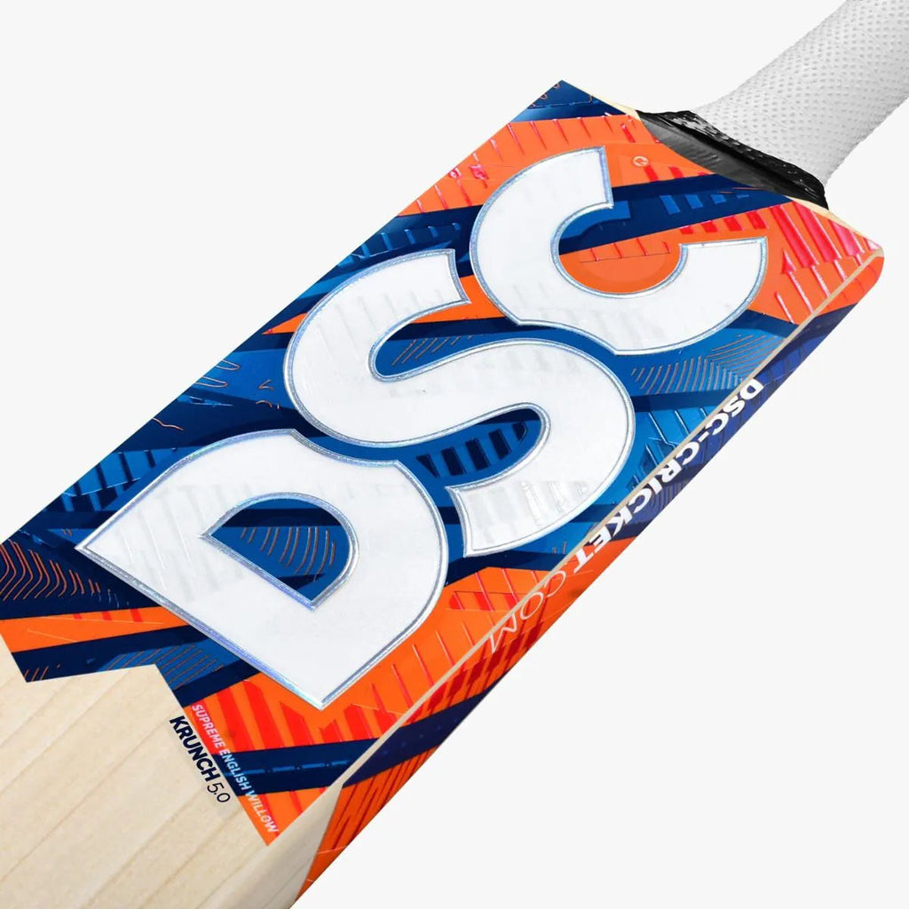 DSC Krunch 5 0 Regular English Willow Cricket Bat - Short Handle (SH) - Back View