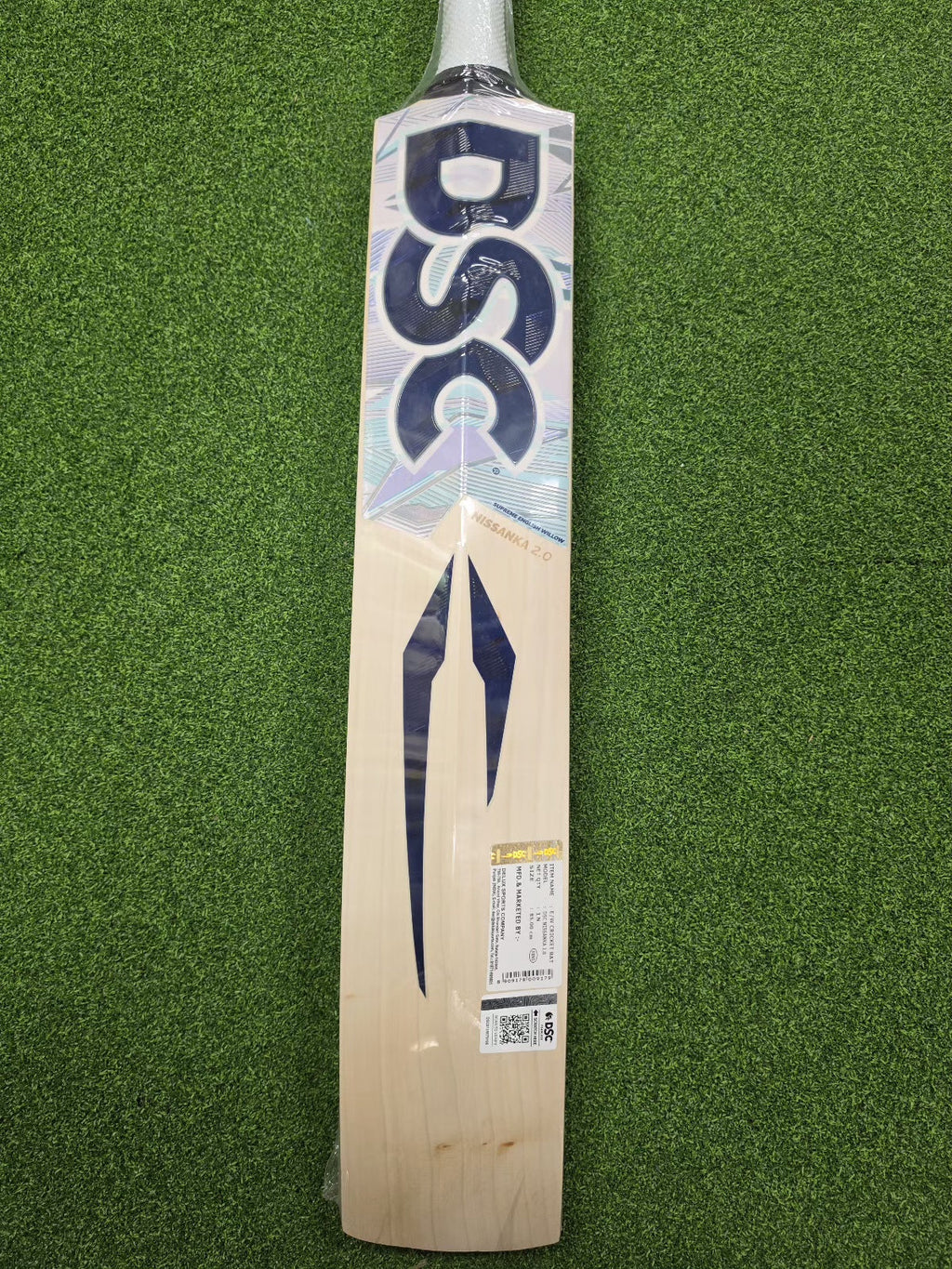 DSC Nissanka 2 0 English Willow Cricket Bat - Short Handle (SH) - Back View