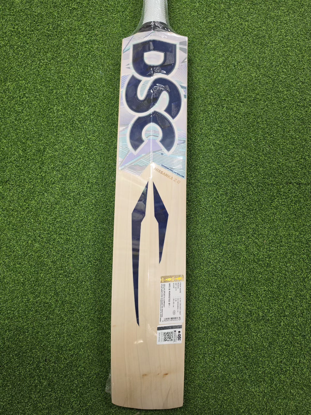 DSC Nissanka 2 0 English Willow Cricket Bat - Short Handle (SH) - Back View