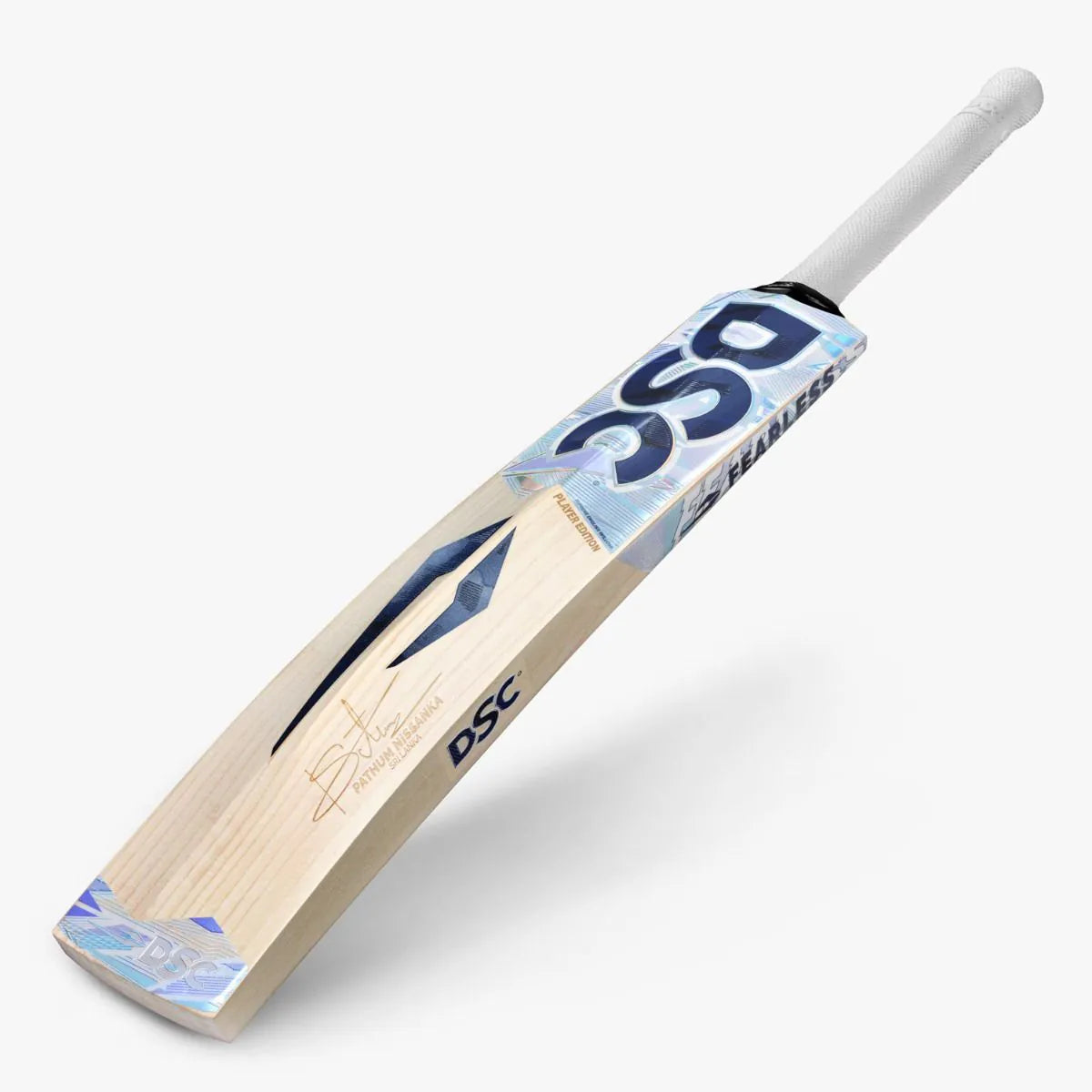 DSC Pathum Nissanka As English Willow Cricket Bat - Short Handle (SH) - Back View