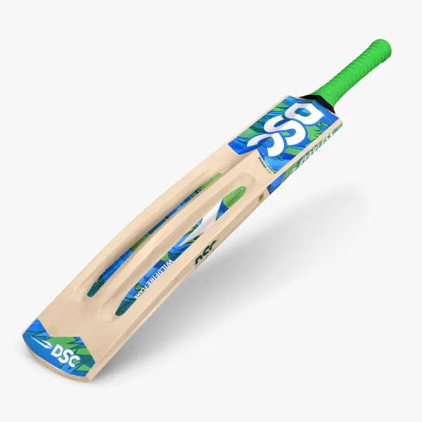 DSC Wildfire Flame Tennis 34 Length Kashmir Willow Cricket Bat - Short Handle (SH) - Back View