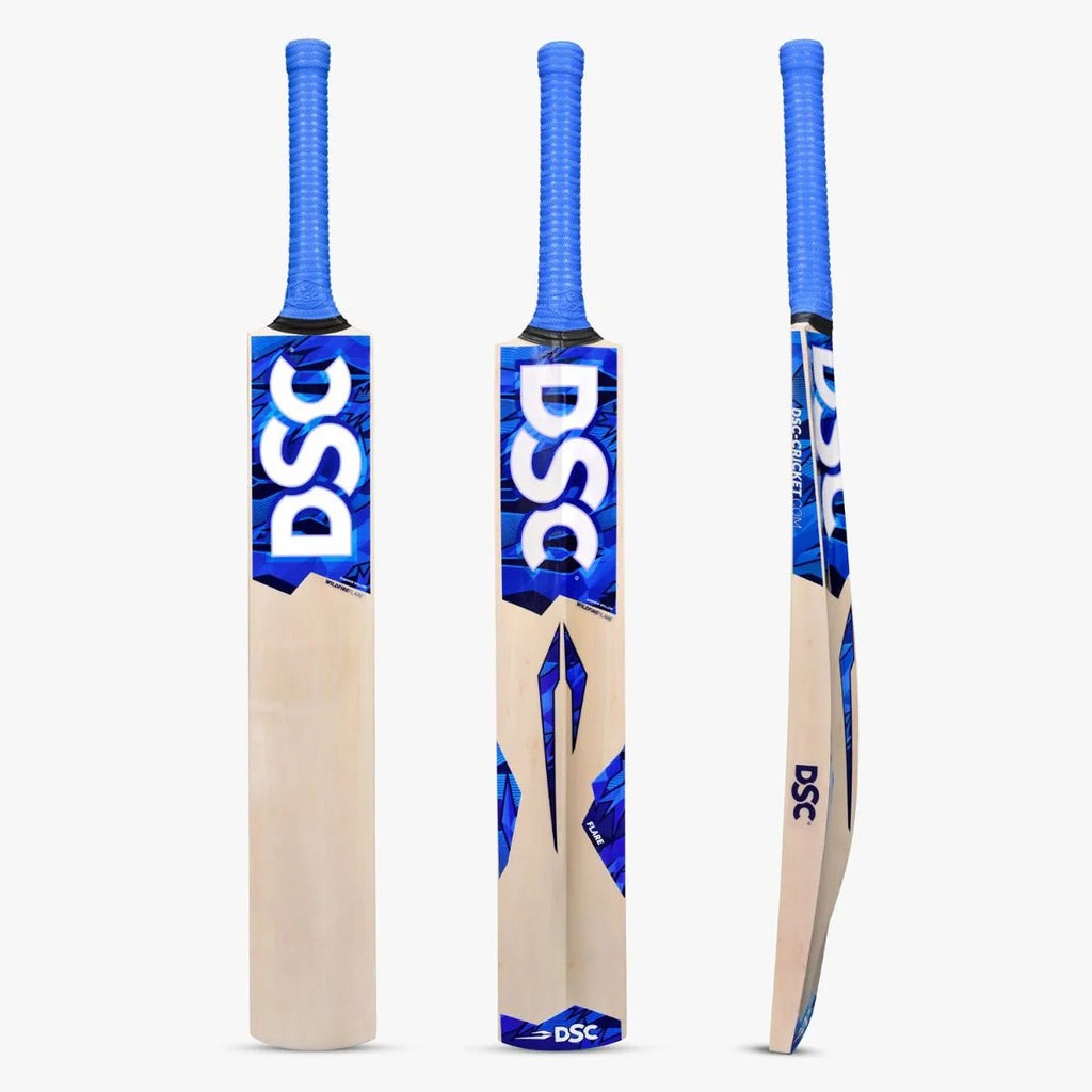 DSC Wildfire Flare Tennis 34 Length Kashmir Willow Cricket Bat - Short Handle (SH) - Back View