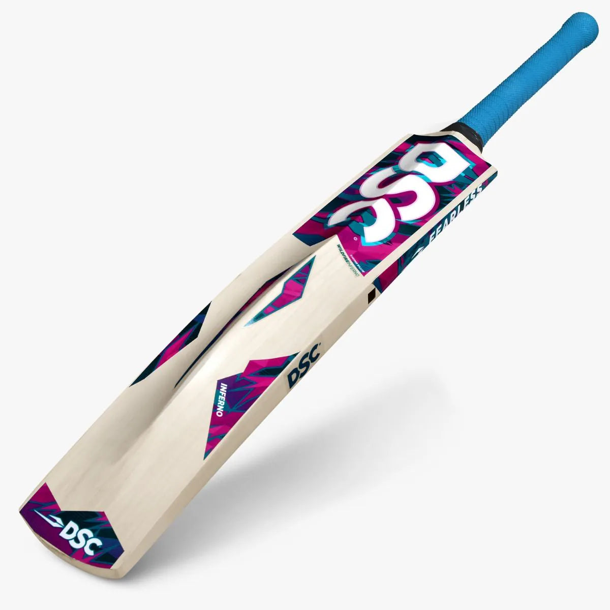 DSC Wildfire Inferno Tennis 34 Length Kashmir Willow Cricket Bat - Short Handle (SH) - Back View