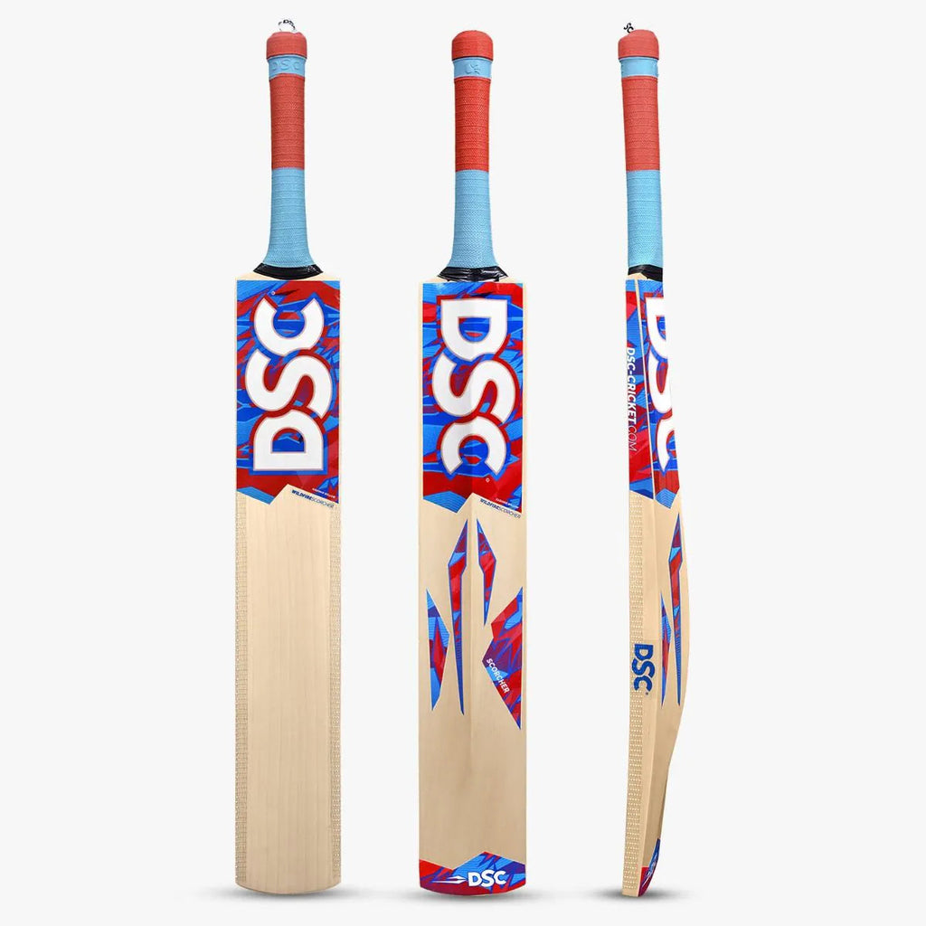 DSC Wildfire Scorcher Tennis 34 Length Kashmir Willow Cricket Bat - Short Handle (SH) - Front View