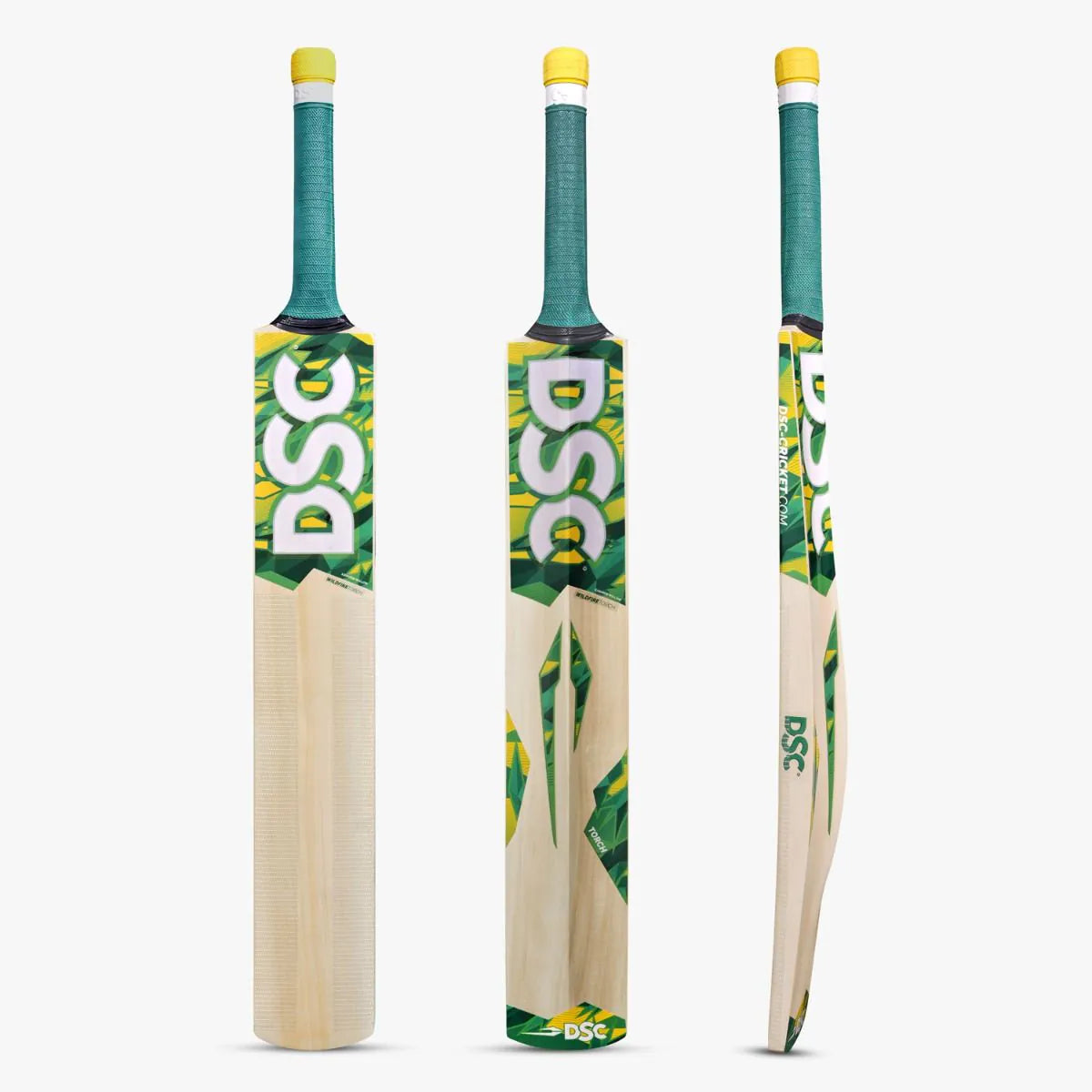 DSC Wildfire Torch Tennis 34 Length Kashmir Willow Cricket Bat - Short Handle (SH) - Front View