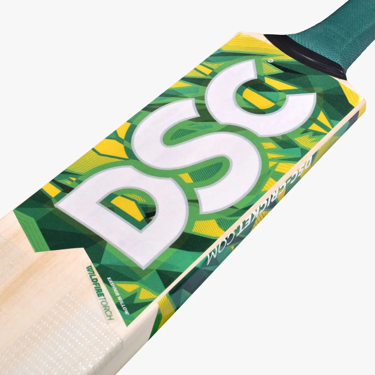DSC Wildfire Torch Tennis 34 Length Kashmir Willow Cricket Bat - Short Handle (SH) - Side View