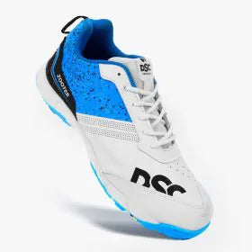 DSC Zooter cricket shoe – angled top view showing laces and toe