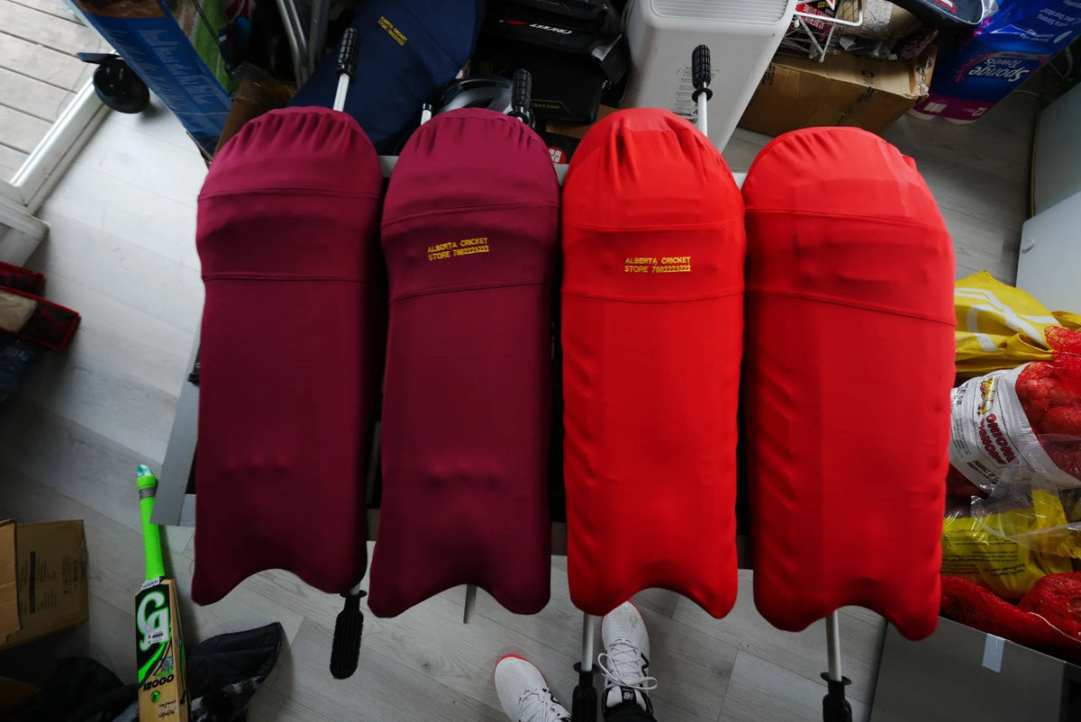 CA-Cricket Batting Pad Clads Senior Leg Guard Shield Covers with embroideried Alberta Cricket store