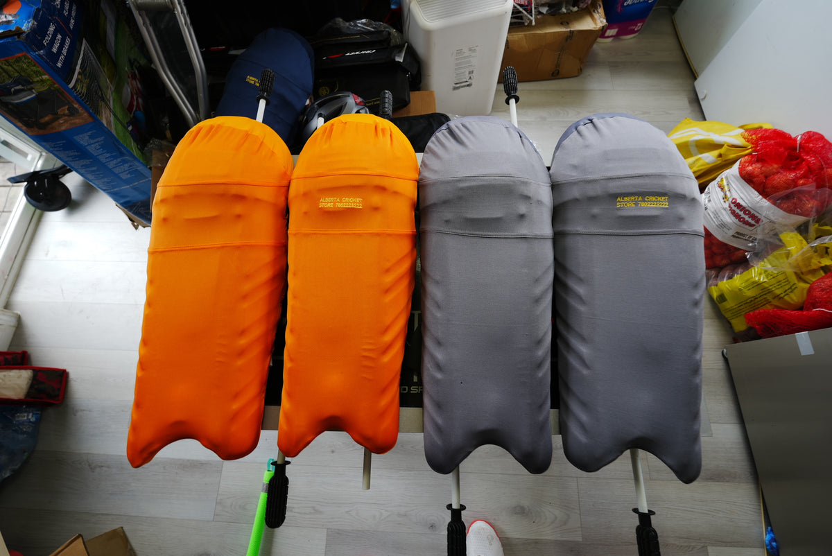 CA-Cricket Batting Pad Clads Senior Leg Guard Shield Covers with embroideried Alberta Cricket store