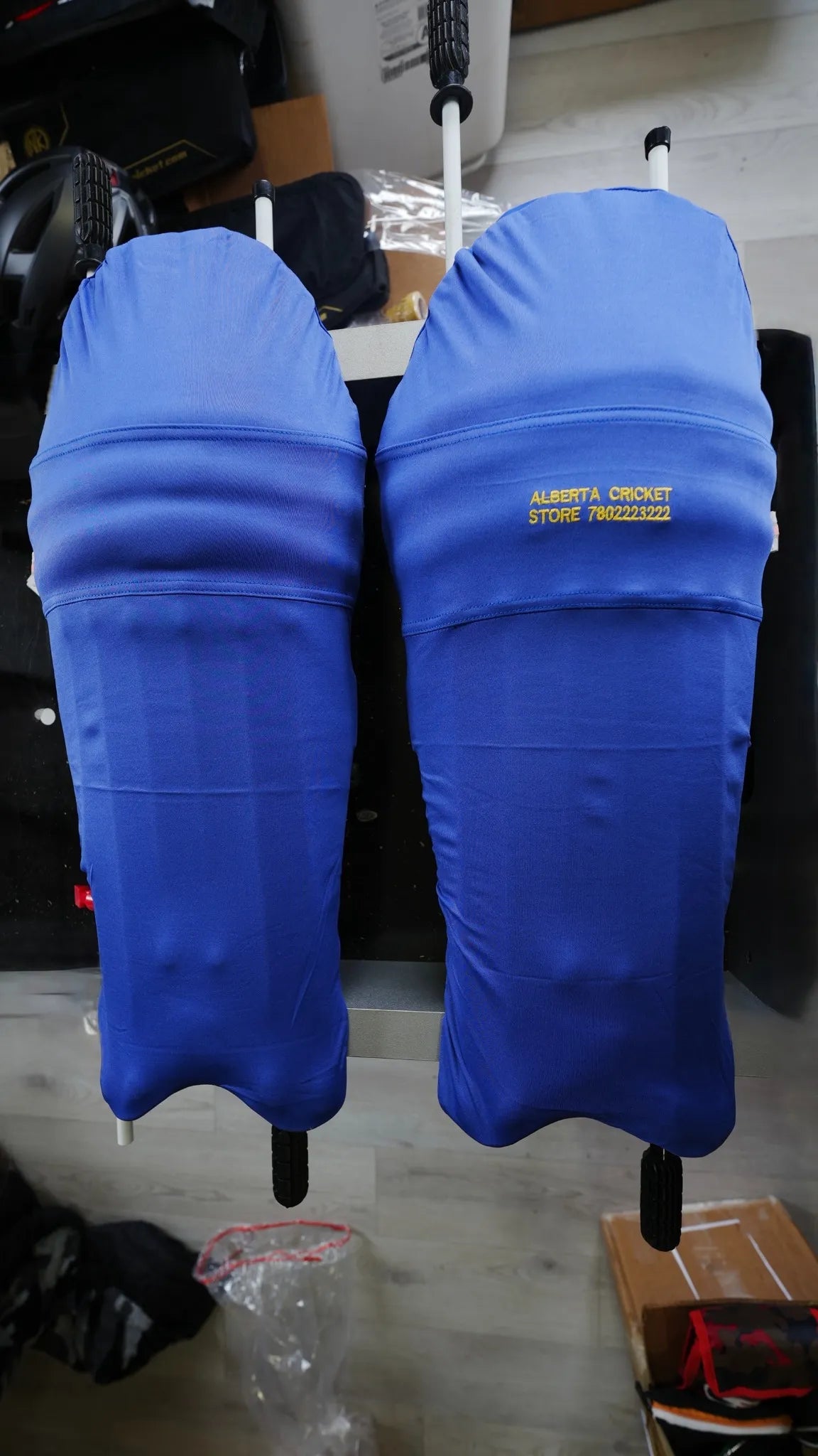 CA-Cricket Batting Pad Clads Senior Leg Guard Shield Covers with embroideried Alberta Cricket store