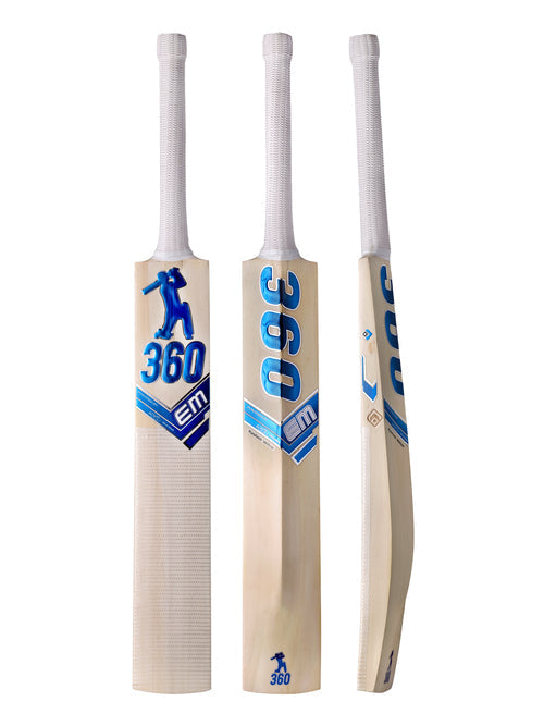 EM 360 Legacy Kashmir Willow Cricket Bat - Short Handle (SH) - Front View