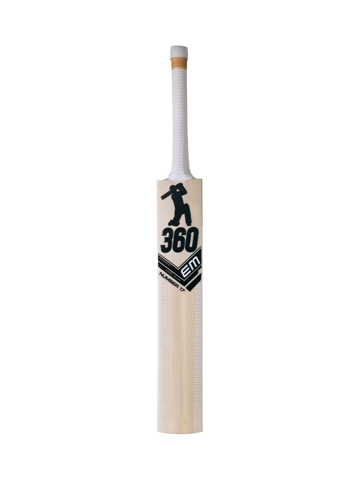 EM 360 No 17 Kashmir Willow Cricket Bat - Short Handle (SH) - Back View