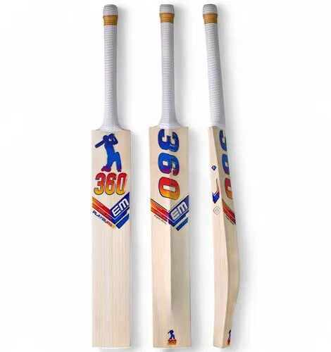 EM 360 Play Burst English Willow Cricket Bat - Short Handle (SH) - Front View