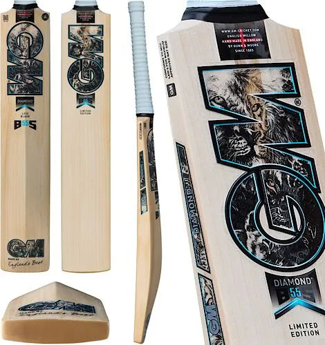 GM Diamond Signature English Willow Cricket Bat - Short Handle (SH) - Back View