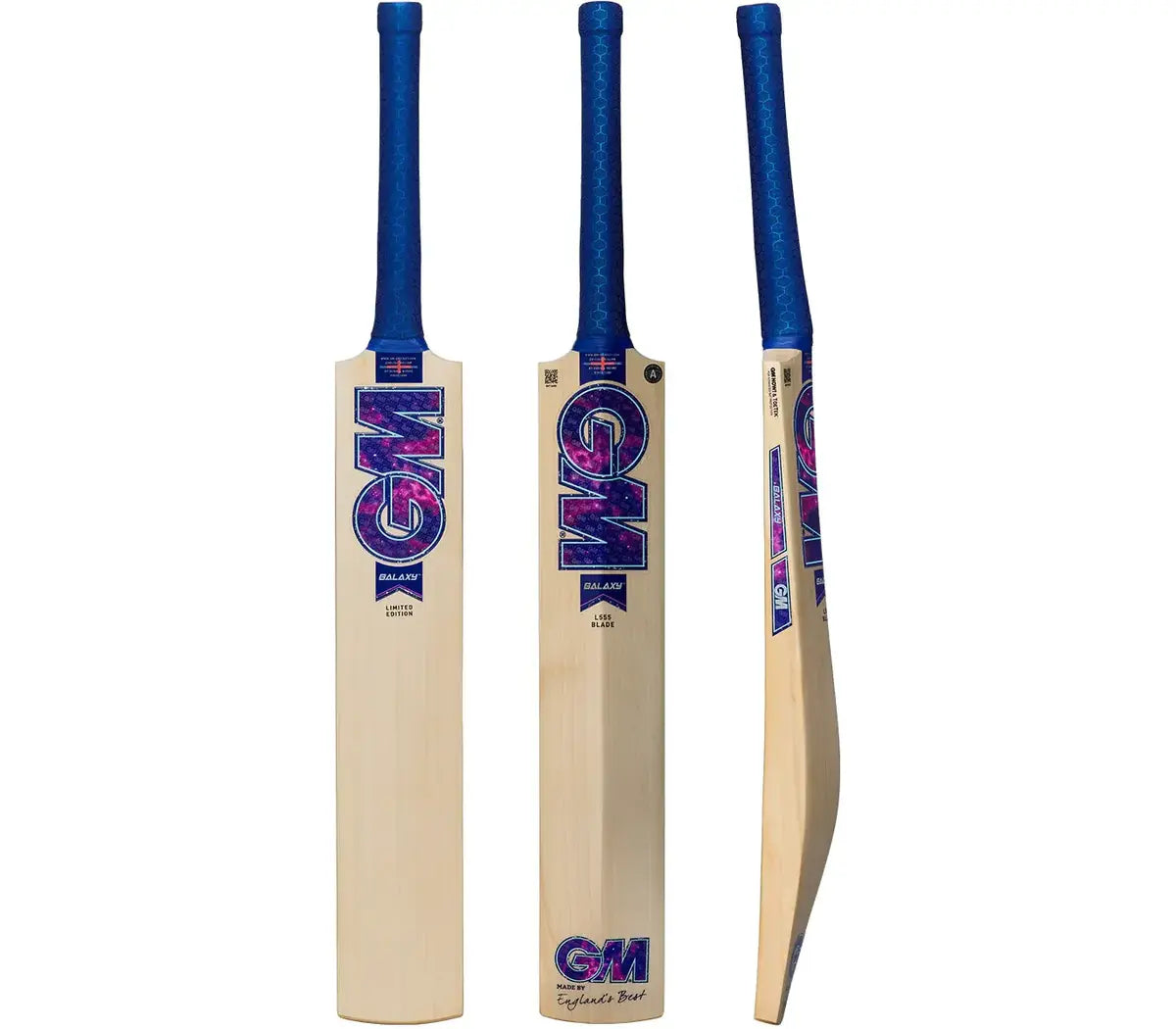GM Galaxy Signature English Willow Cricket Bat - Short Handle (SH) - Front View