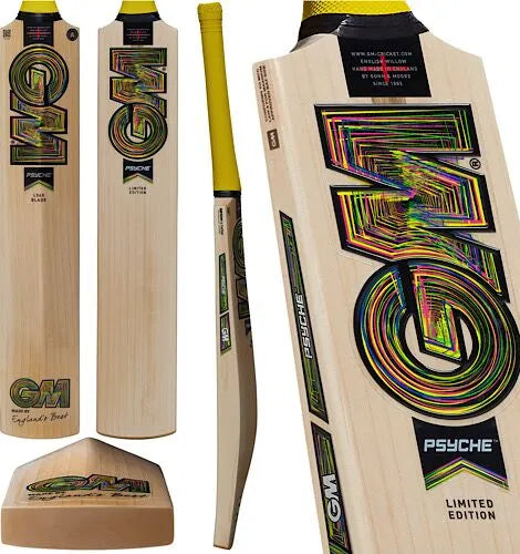 GM Psyche 606 English Willow Cricket Bat - Short Handle (SH) - Back View
