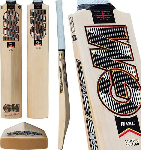 GM Rival Signature English Willow Cricket Bat - Short Handle (SH) - Back View