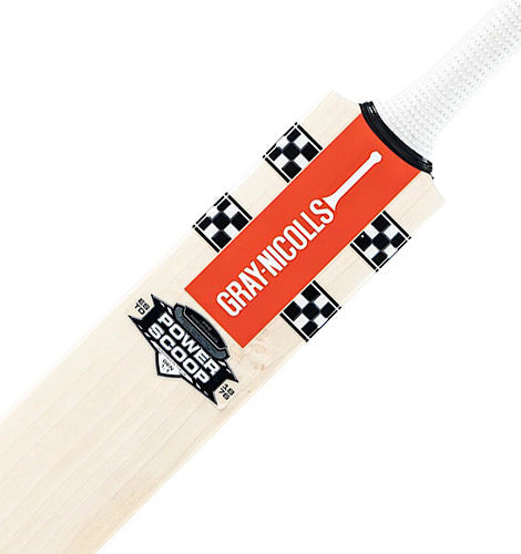 Gray Nicolls Powerscoop Pro English Willow Cricket Bat - Short Handle (SH) - Back View
