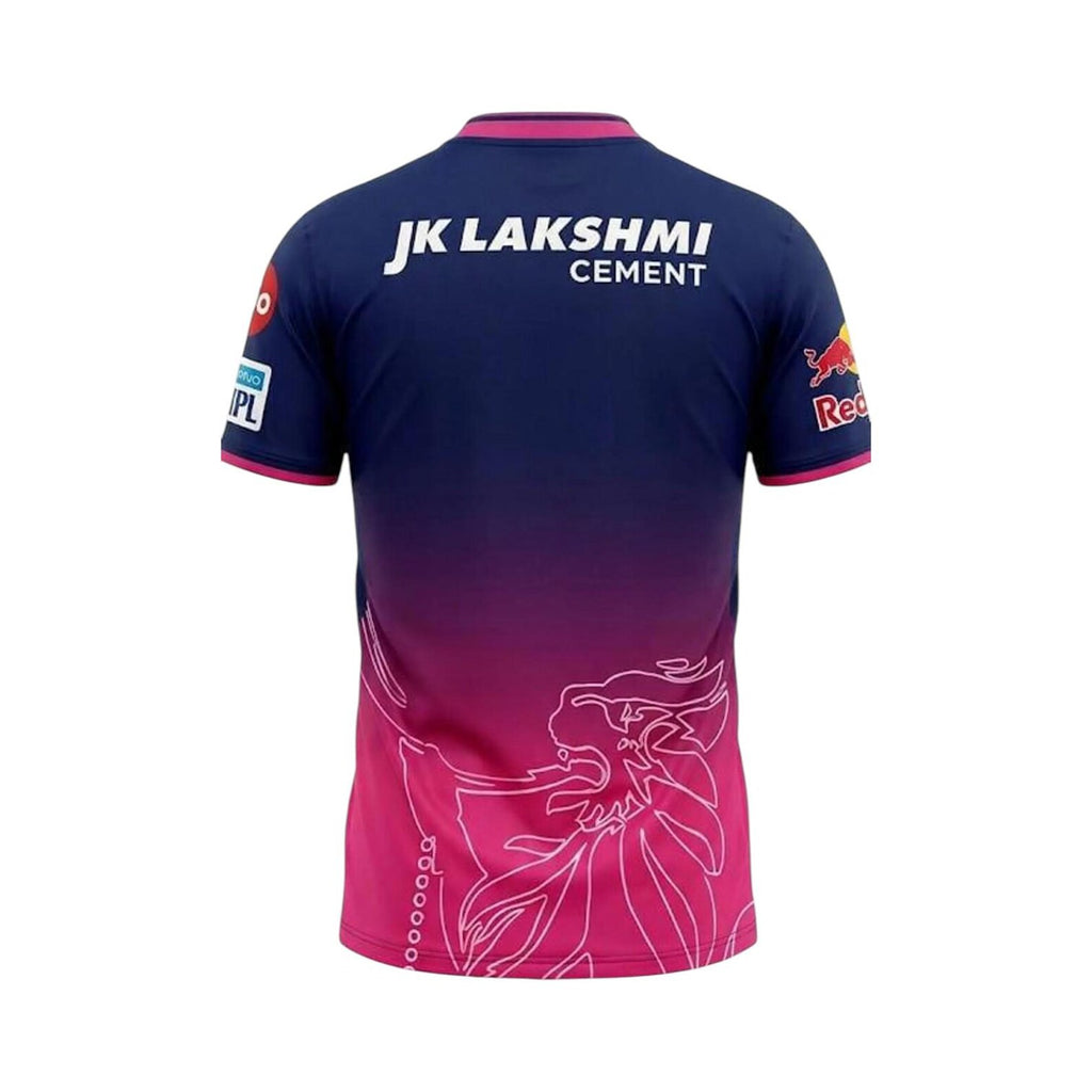 Back view of Rajasthan Royals IPL 2026 Fan Cricket Jersey for Men