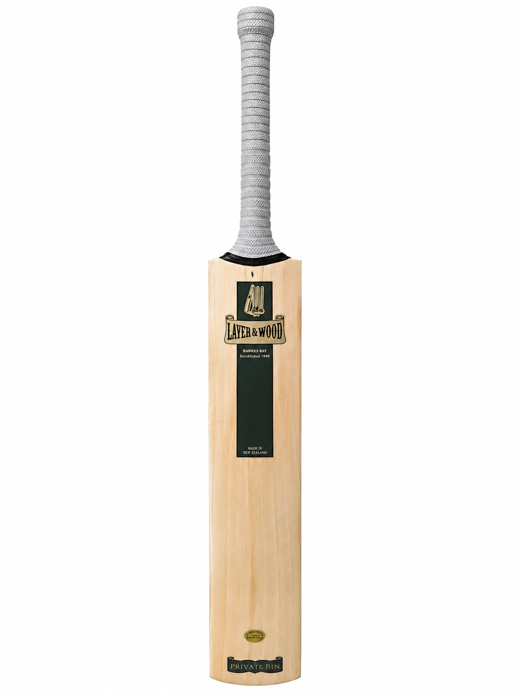 Laver & Wood Private Bin English Willow Cricket Bat - Short Handle (SH) - Back View
