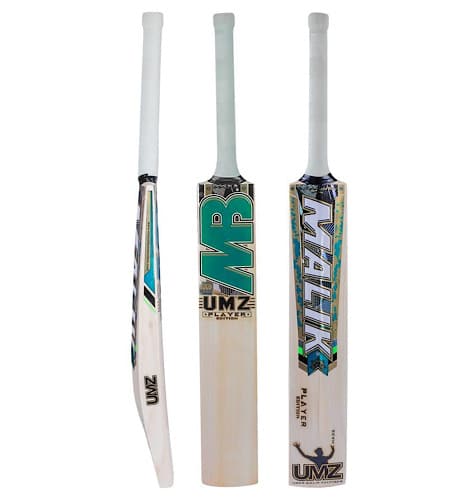 MB Umz English Willow Cricket Bat - Short Handle (SH) - Front View