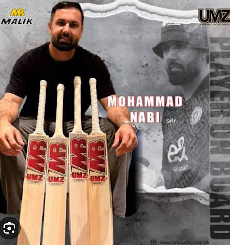 MB Umz President English Willow Cricket Bat - Short Handle (SH) - Front View