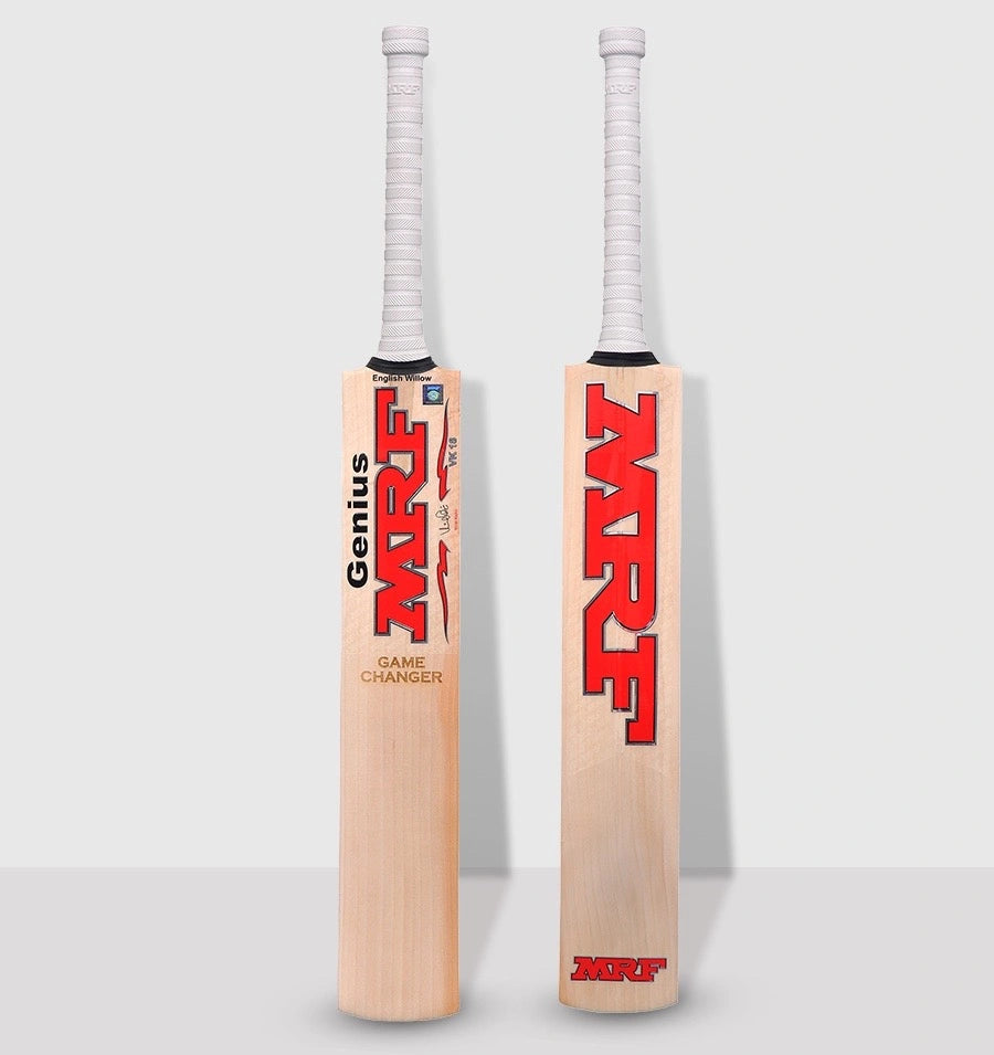 MRF Genius Game Changer Virat Kohli English Willow Cricket Bat - Short Handle (SH) - Front View